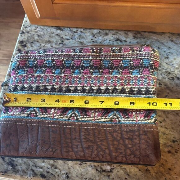 NWT Myra Bag Pink and Brown Aztec Patterned Clutch - Picture 11 of 12